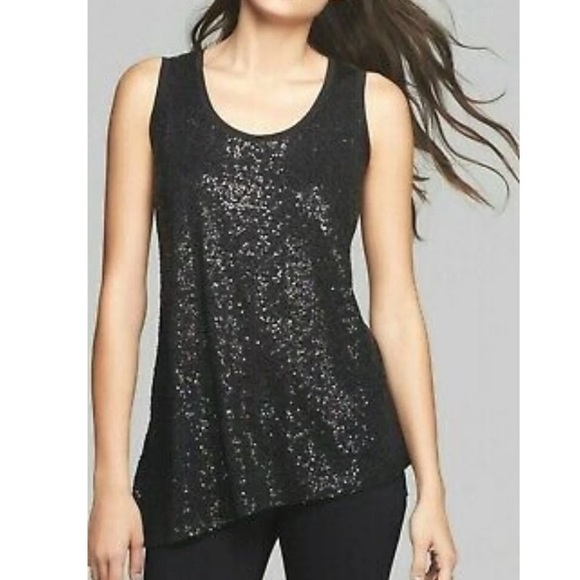 Eileen Fisher Tops - Eileen Fisher Silk & Sequin Asymmetrical Tank